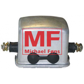 Laderel, 12V med runde stik og gummiophng. MF35-MF135 etc.