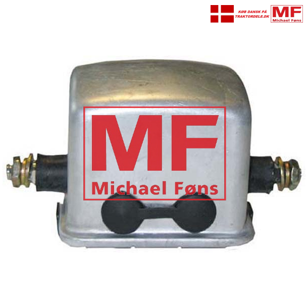 Laderel, 12V med runde stik og gummiophng. MF35-MF135 etc.