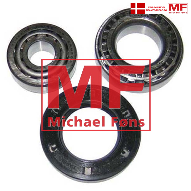 Forhjuls-lejest+pakdse. Ferguson26 og 31, MF35 samt MF65 m. ND-fortj. Lejehuller: 19mm og 31,75