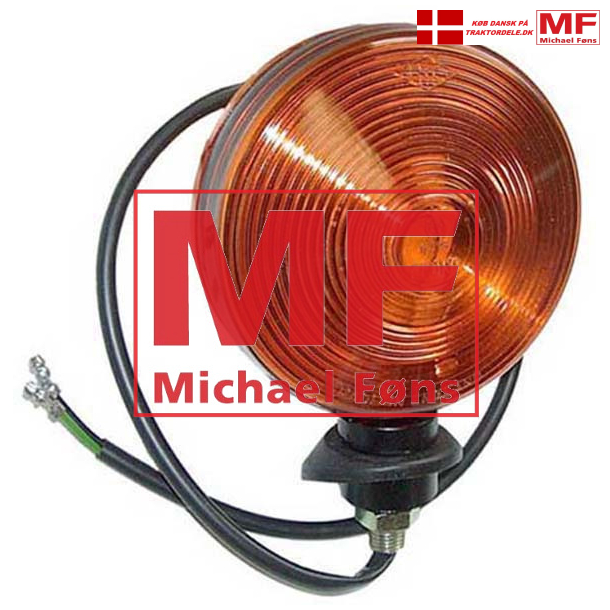 Blinklygte med 12V/21W pre. Sortmalet hus.
