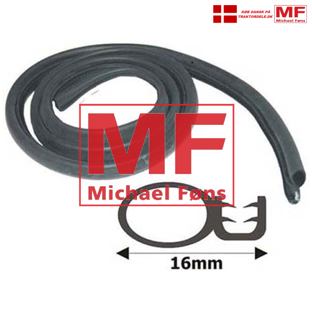 Dr-kantliste med vulst, 10-mtr rulle. Til 1-3mm plade, totalbredde 16mm