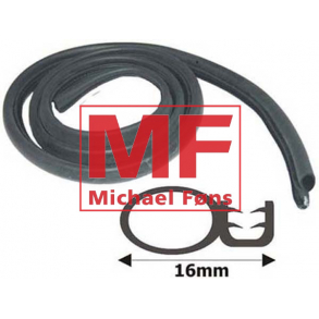 Dr-kantliste med vulst, 5-mtr rulle. Til 1-3mm plade, totalbredde 16mm