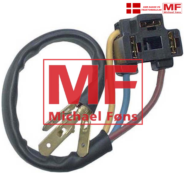 Stik med ledninger, til forlygtepre med P45t-fatning.