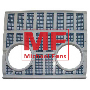 Frontgrill i plast. Med lygtehuller. Ford1000-serie med ny type front,1968 og frem