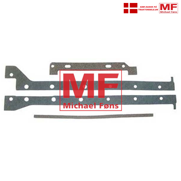 Bundkars-paknings-st, ny type Perkins AD4.203 med korkpakning under remskive.