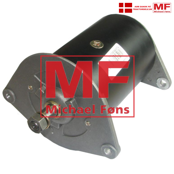 Dynamo uden remskive. 12V Lucas med stik-terminaler i endedkslet. Polet til "minus i stel"