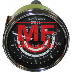 Traktormeter, MF35X og MF135, 540PTO=1780 p motor. Skala i mph!