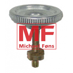 Liftkvadrant-stopskrue med gul-kromateret metalhoved. MF100-linie