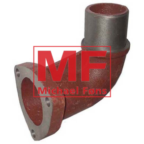 Udstdnings-bjning, 90grader, til sidemonteret udstdning p MF175-178-185-MF565-575-590