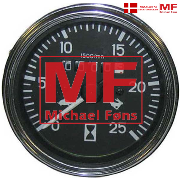 Traktormeter, MF565-575-590-595. Krer med uret rundt