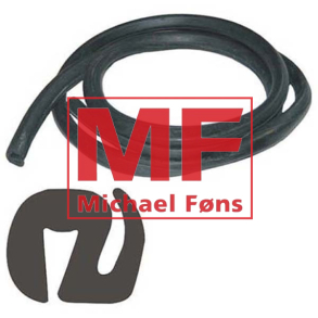 Rudeliste, S-profil. Til 4mm glas. 10mtrs-rulle