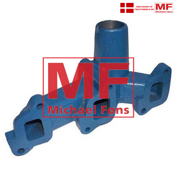 Udst�dnings-manifold med pakning. Ford 3-cyl diesel
