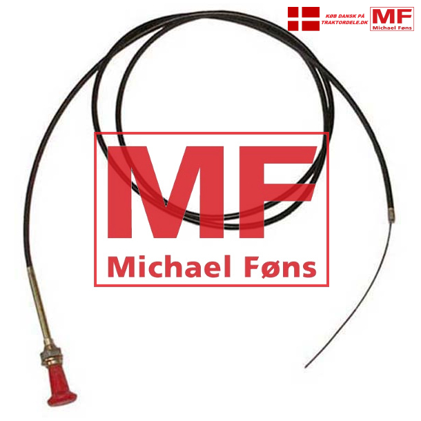 Stopkabel med rund rd knop, Fordson Dexta og Major