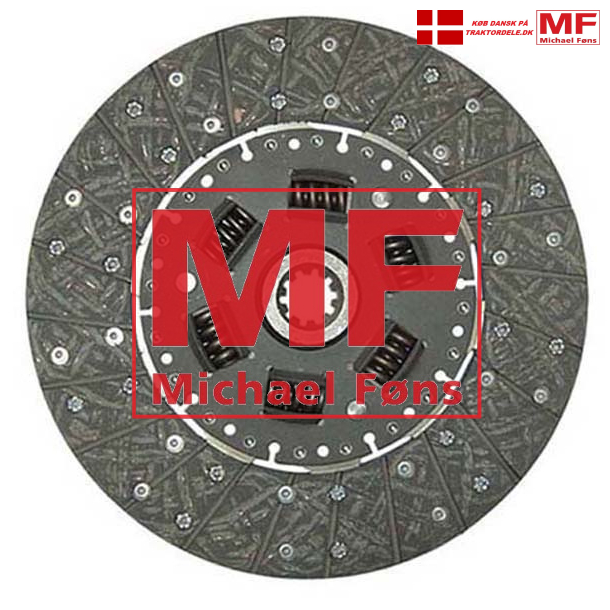 Koblingsplade med fjedernav, 282mm. Til enkeltkobling i International B-414, 434 og 444