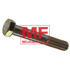 Bagskrms-boltest med 4 stk M16X260mm. MF65 med afstandsklodser under skrmene.