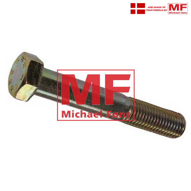 Bagskrms-boltest med 4 stk M16X260mm. MF65 med afstandsklodser under skrmene.