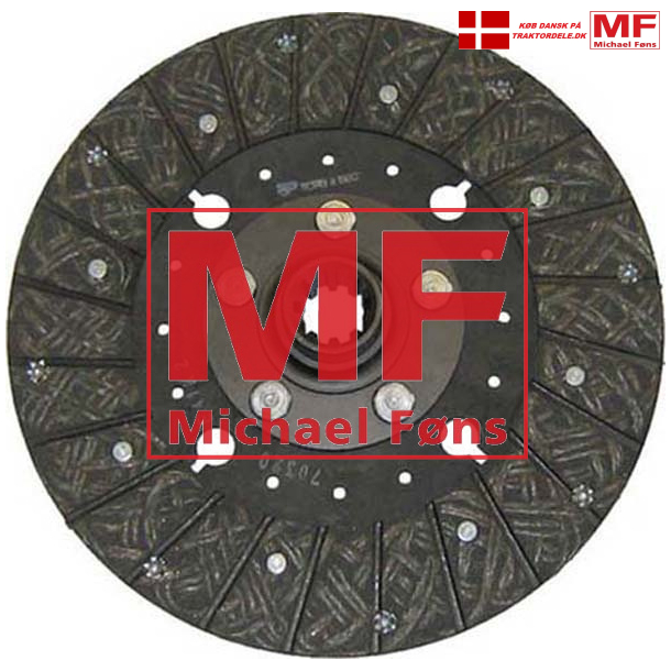 PTO-plade, 10tommer, Z10 nav. David-Brown 775-DB880-DB950-DB1194+1294