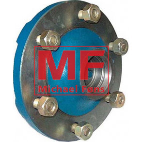 Forhjuls-nav med bolte+mtrikker, Dexta/Super-Dexta og Ford2000-3000-2600-3600