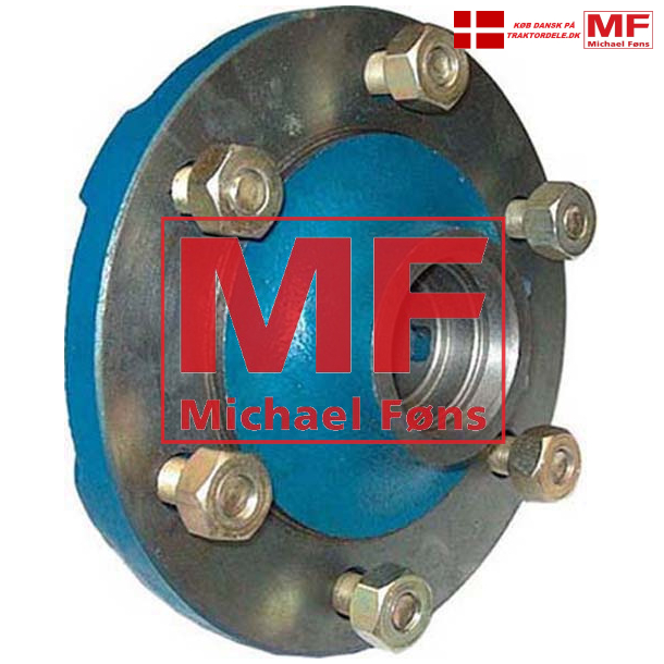 Forhjuls-nav med bolte+mtrikker, Dexta/Super-Dexta og Ford2000-3000-2600-3600