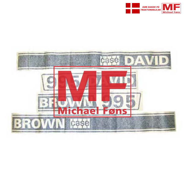 Transfers-st, Case David-Brown 995 Selectamatic. Hvid p sort bund. Mont. p brefolie.