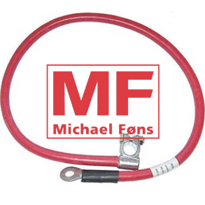 Batterikabel, 50kvd X 900mm. Rd med polsko og 12mm kabelsko