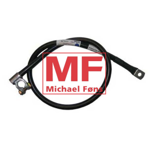 Batterikabel, 50kvd X 900mm. Sort med minus-polsko og 12mm kabelsko