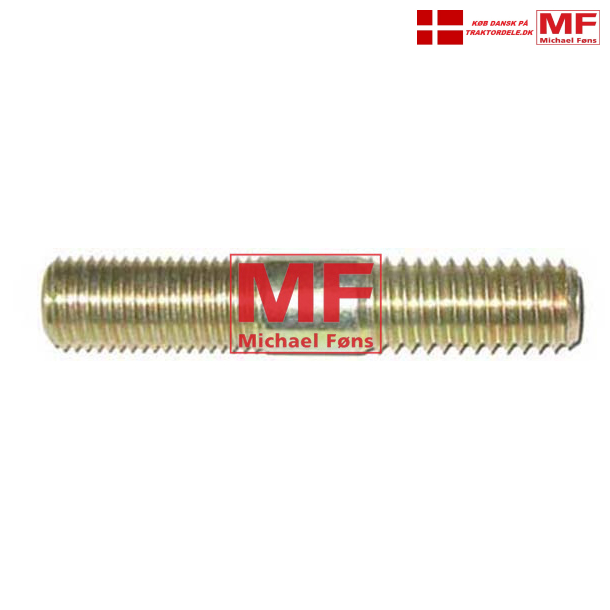 Bagaksellejehus-stttebolt, 7/16 X 60mm, UNF/UNC. Leveres med mtrik med fingevind.