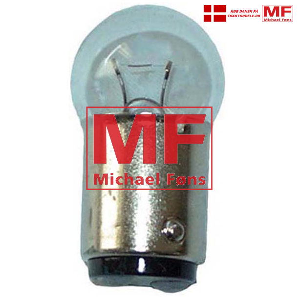 Skrmlygte-pre, 12V/5W, 2-polet sokkel, til MF135, MF35, MF65 og andre.