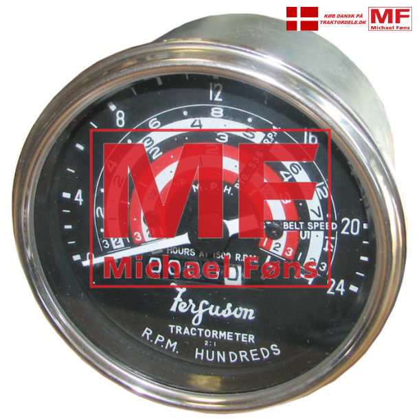 Traktormeter, Ferguson35 Benzin og diesel. Skala med mph...