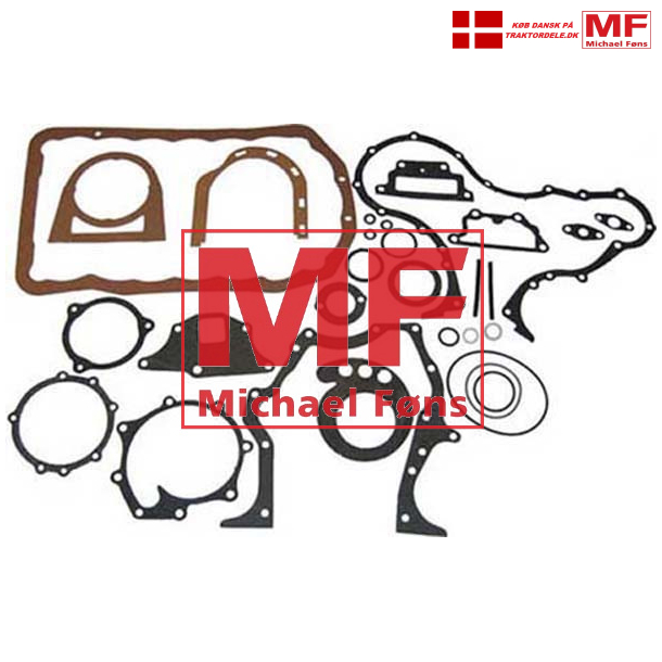 Motorbunds-paknings-st, 3-cyl Ford. Leveres med krumtap-pakdser.