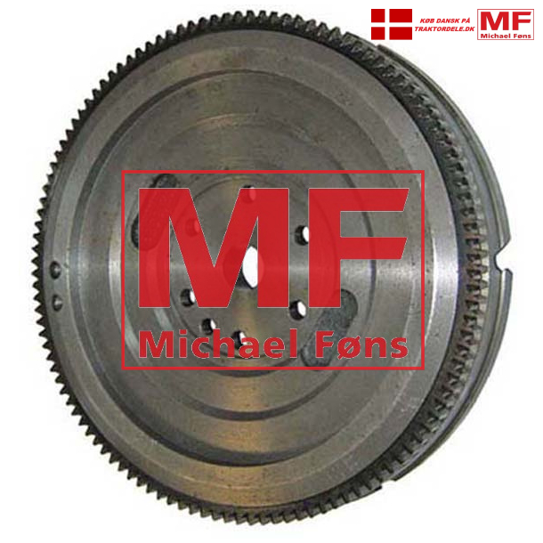 Brugt svinghjul i OK stand og med startkrans. Perkins 31216166. MF65 MKII og MF165 MKI