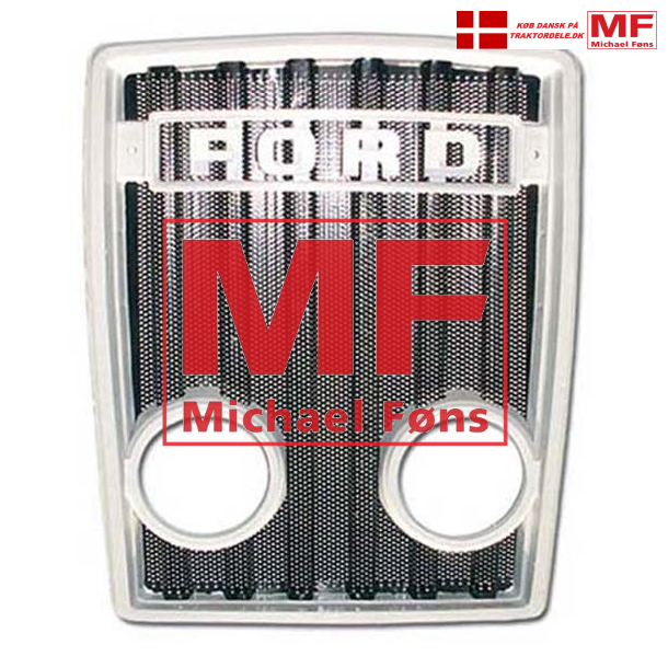 Frontgrill i plast og jern. Ford 100-serie og flere.
