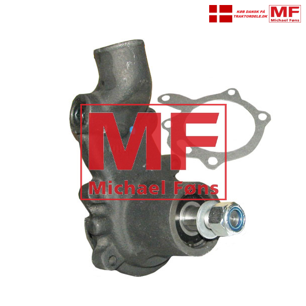 Vandpumpe u./ skive, men med pakninger, MF165-175-185-MF565-MF575-MF590, med aksel 19mm