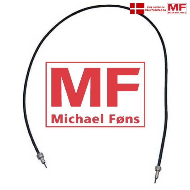 Traktormeterkabel, 1600mm. Fordson Power-Major med Smiths-vinkeldrev med 1/2" gevind 