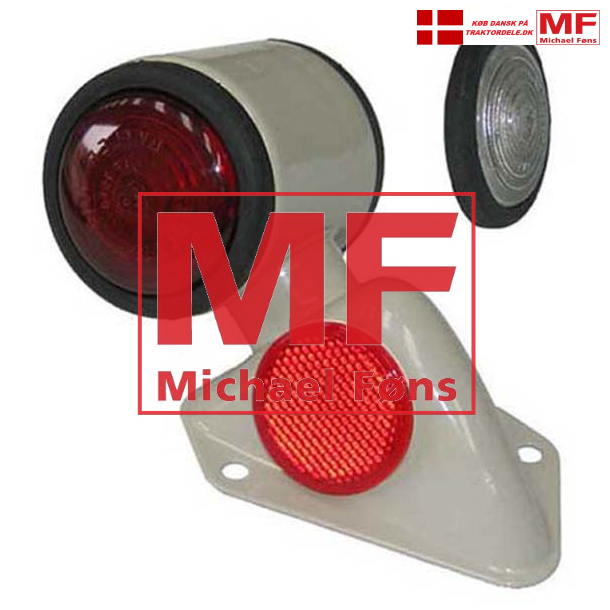 Skrmlygte-st, rd-hvid. Fordson Super-modeller samt Ford3000