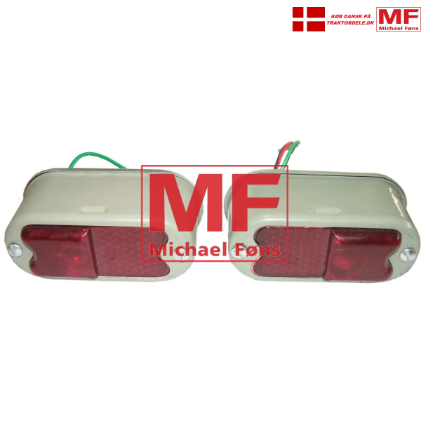 Baglygte-st, firkantet type til Fordson Major