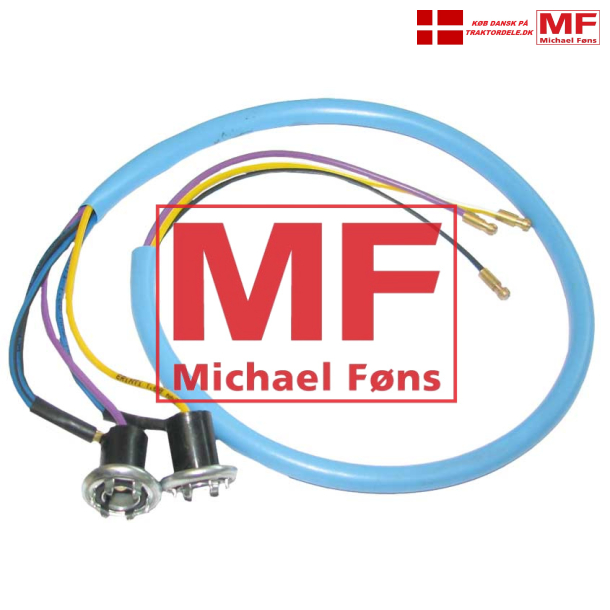 Kontrollampe-st med kabler, Fordson Dexta/Super-Dexta