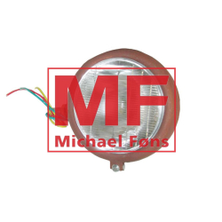 Forlygte-st, gl. model Lucas. H/V med nedadvendt ls. Lucas-prer vedlagt u/b.