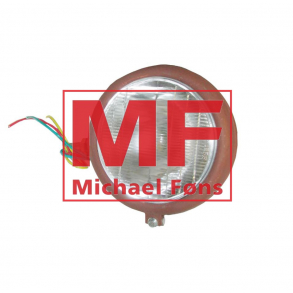 Forlygte-st, gl. model Lucas. H/V med nedadvendt ls. Lucas-prer vedlagt u/b.