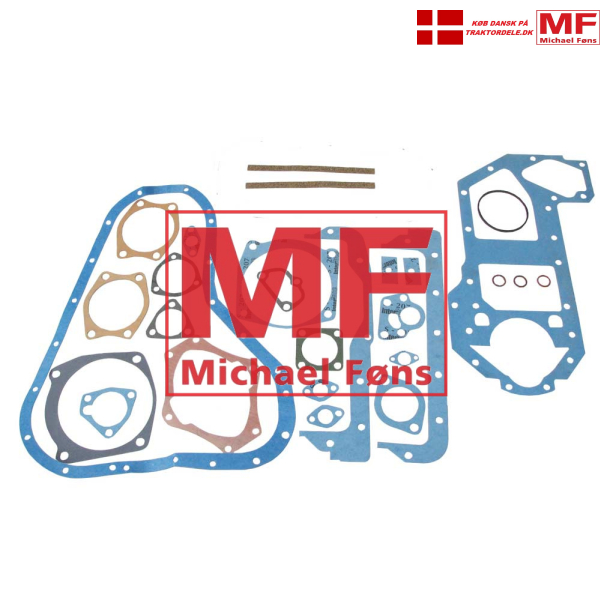 Motorbloks-paknings-st, Fordson Dexta og Super-Dexta. Leveres uden pakdse og paksnore.