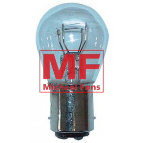 Pre, 2-styrket 12V med lige ben. BAD15-skokkel. Til Drbebaglygter, og andre engelske.