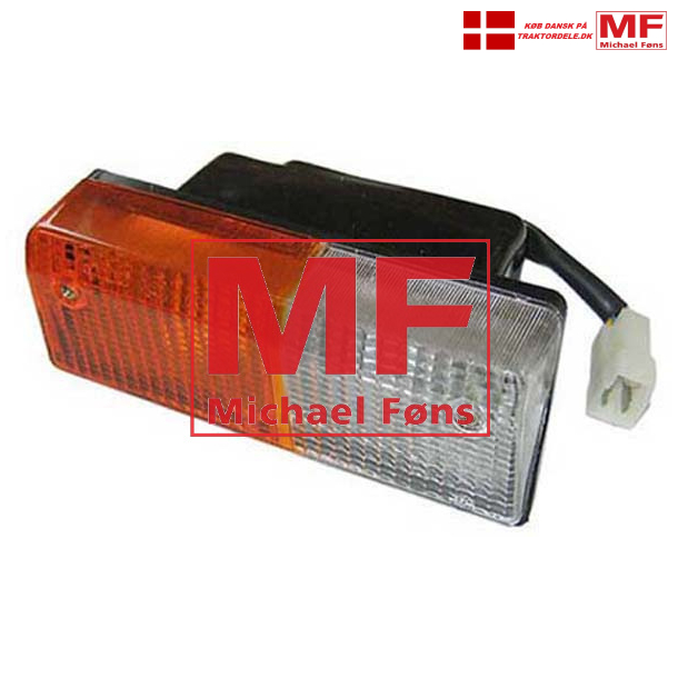 Skrmlygte-st, hvid-gul, med prer, til MF med Franske skrme