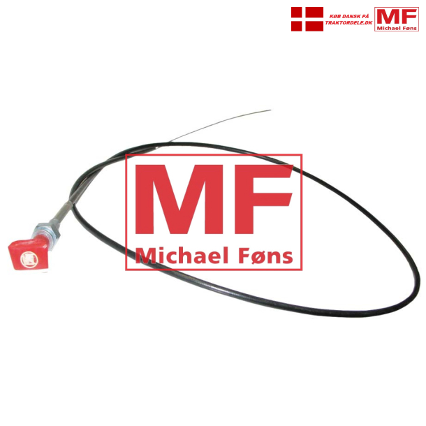 Stopkabel med flad rd knob, Ford1000-serie m.fl.