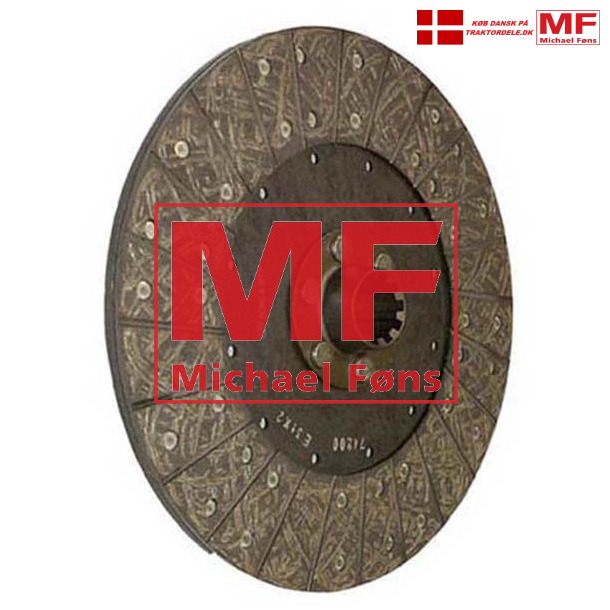 Koblingsplade til Fordson Major med enkelt-kobling. 280x9,3mm tyk. Nav Z10