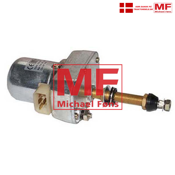Viskermotor med konisk aksel-ende og 95 graders udsving. Med 14mm aksel-rr. Arm er MF4894