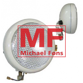 Arbejdslygte i gr-hvid, med afbryder og H3 pre, til David-Brown. 