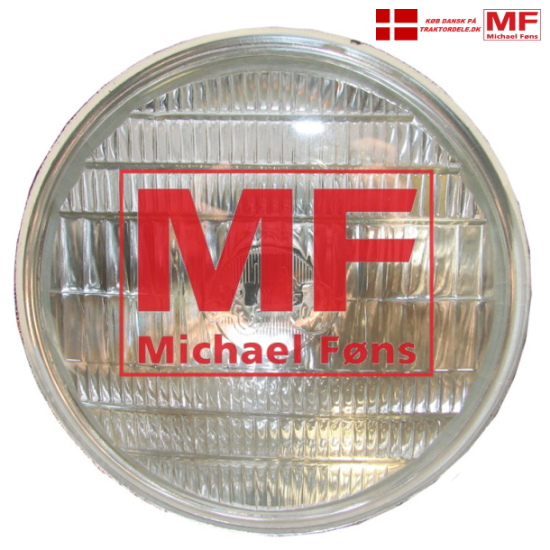 Brugt Forlygte-glas til 130mm krans. Ermax p MF og Ferguson