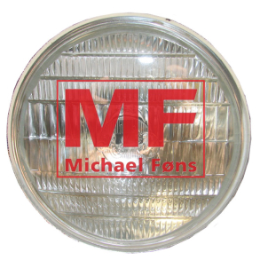 Lygteindsats med glas, parabol og P45t pre og p-lys. Til 127mm krans p Ermax og Hella