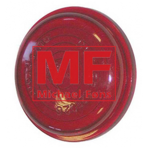 Skrmlygte-glas, rdt. Butlers-type, MF, IH, Fordson