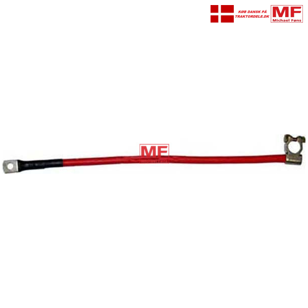 Batterikabel, 50kvd X 450mm. Rd med polsko og 12mm kabelsko